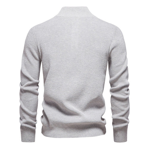 Men's Refined Button-Neck Pullover
