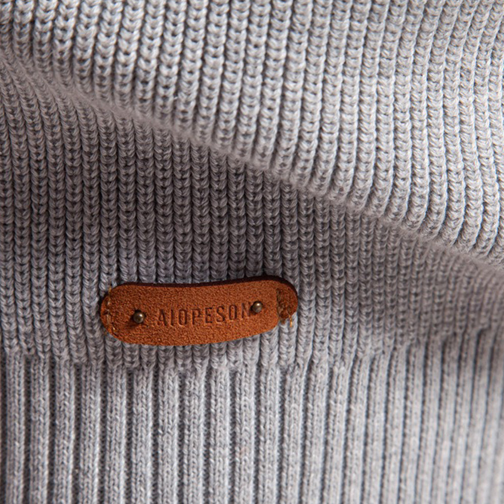 Men's Refined Button-Neck Pullover