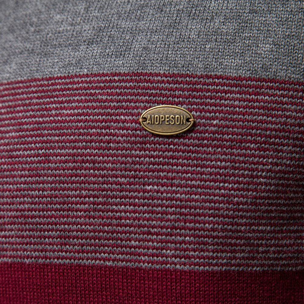 Retro Athletic Quarter-Zip Knit