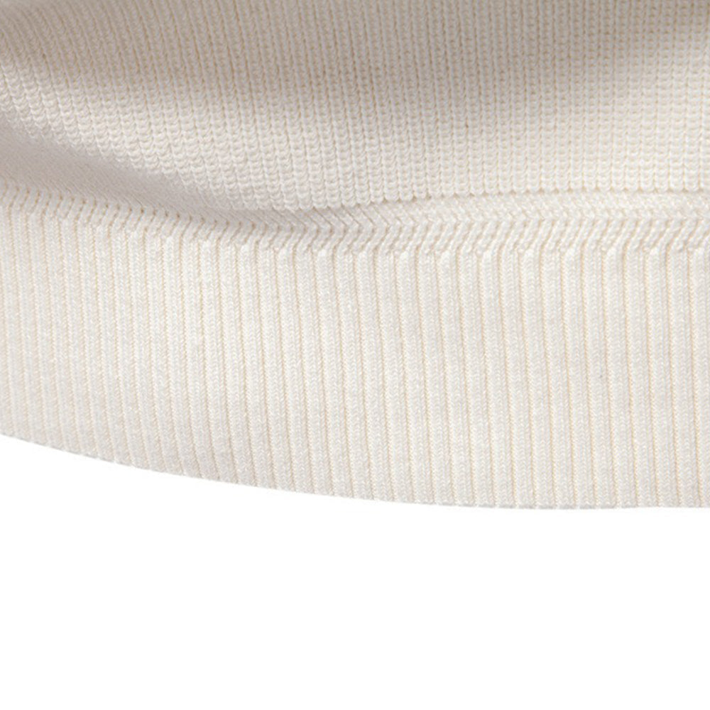 Subtle Pattern Quarter-Zip Sweater