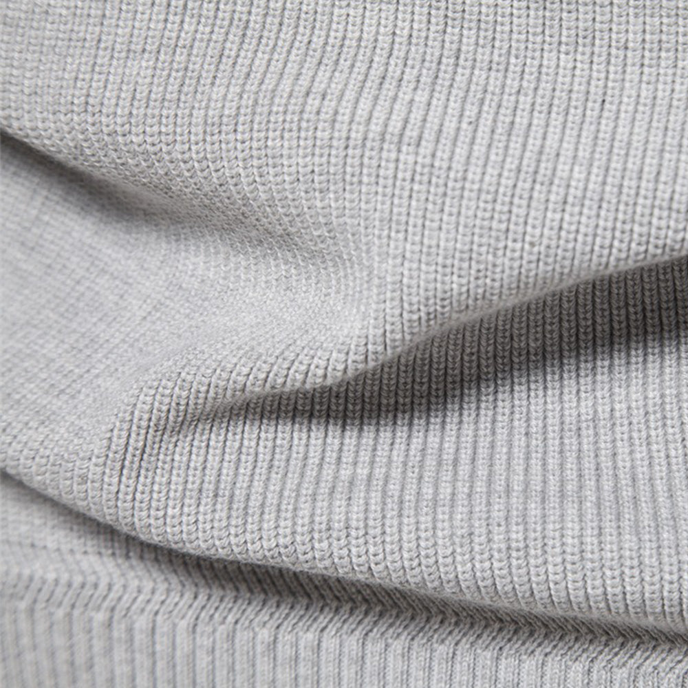 Subtle Pattern Quarter-Zip Sweater