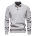 Men's Refined Button-Neck Pullover