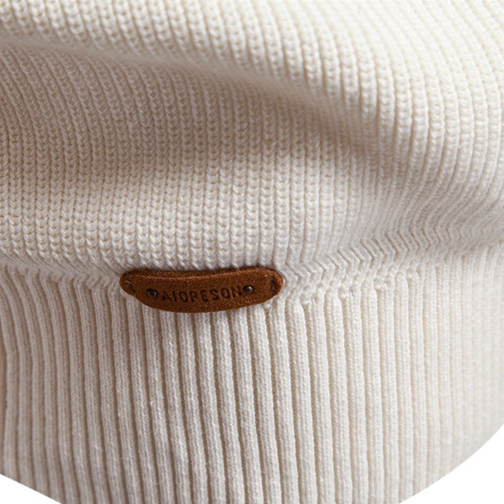 Subtle Pattern Quarter-Zip Sweater