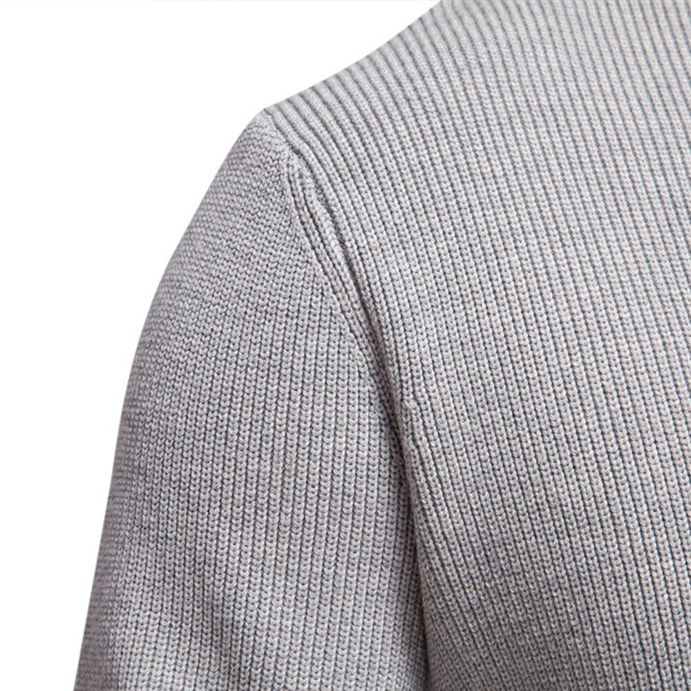 Men's Refined Button-Neck Pullover