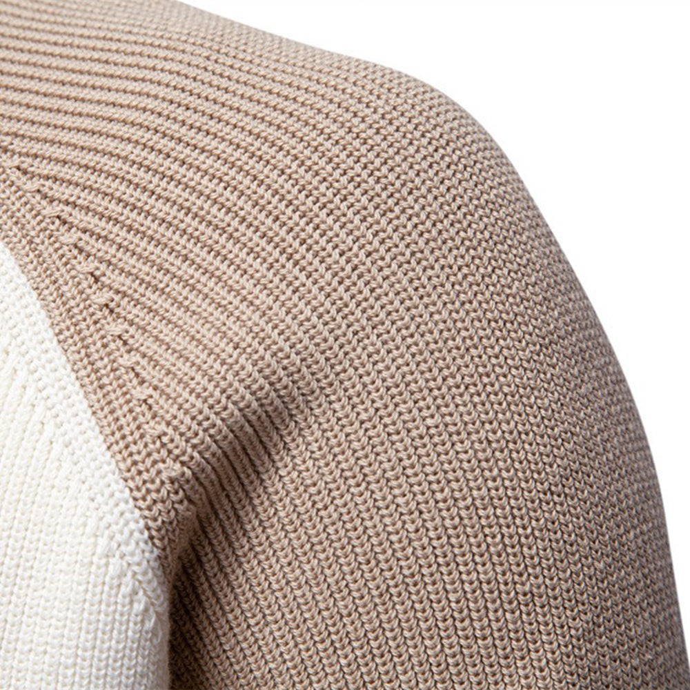 Subtle Pattern Quarter-Zip Sweater