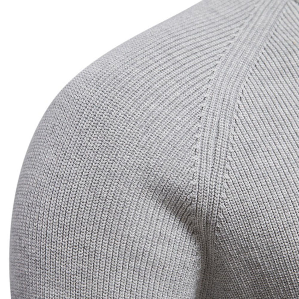Subtle Pattern Quarter-Zip Sweater
