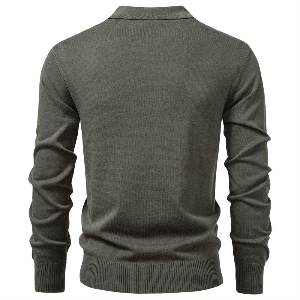 Refined Pattern Knit Polo