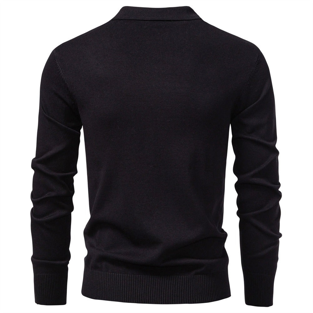Refined Pattern Knit Polo