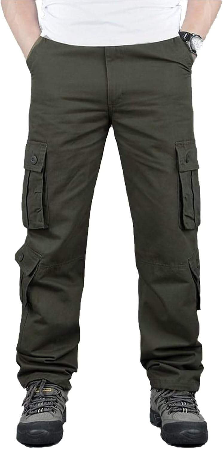 Men’s Cargo Pants Camo Military Fatigue Camouflage Hunting Combat Work Casual Pants Multi Pocket