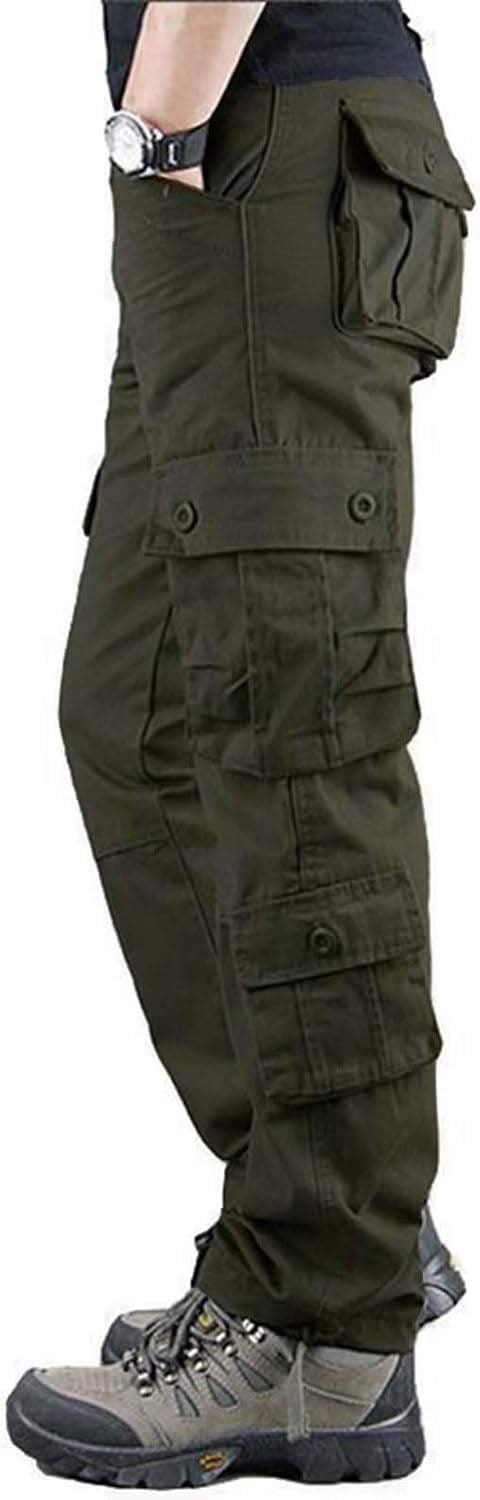 Men’s Cargo Pants Camo Military Fatigue Camouflage Hunting Combat Work Casual Pants Multi Pocket